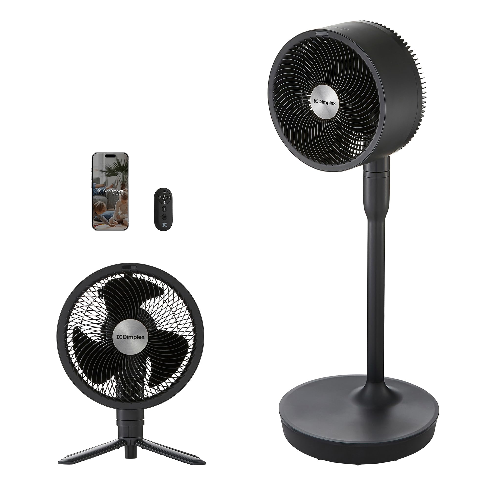 dimplex-duocool-ventilateur-sans-fil-2-en-1-noir-45-h image 1