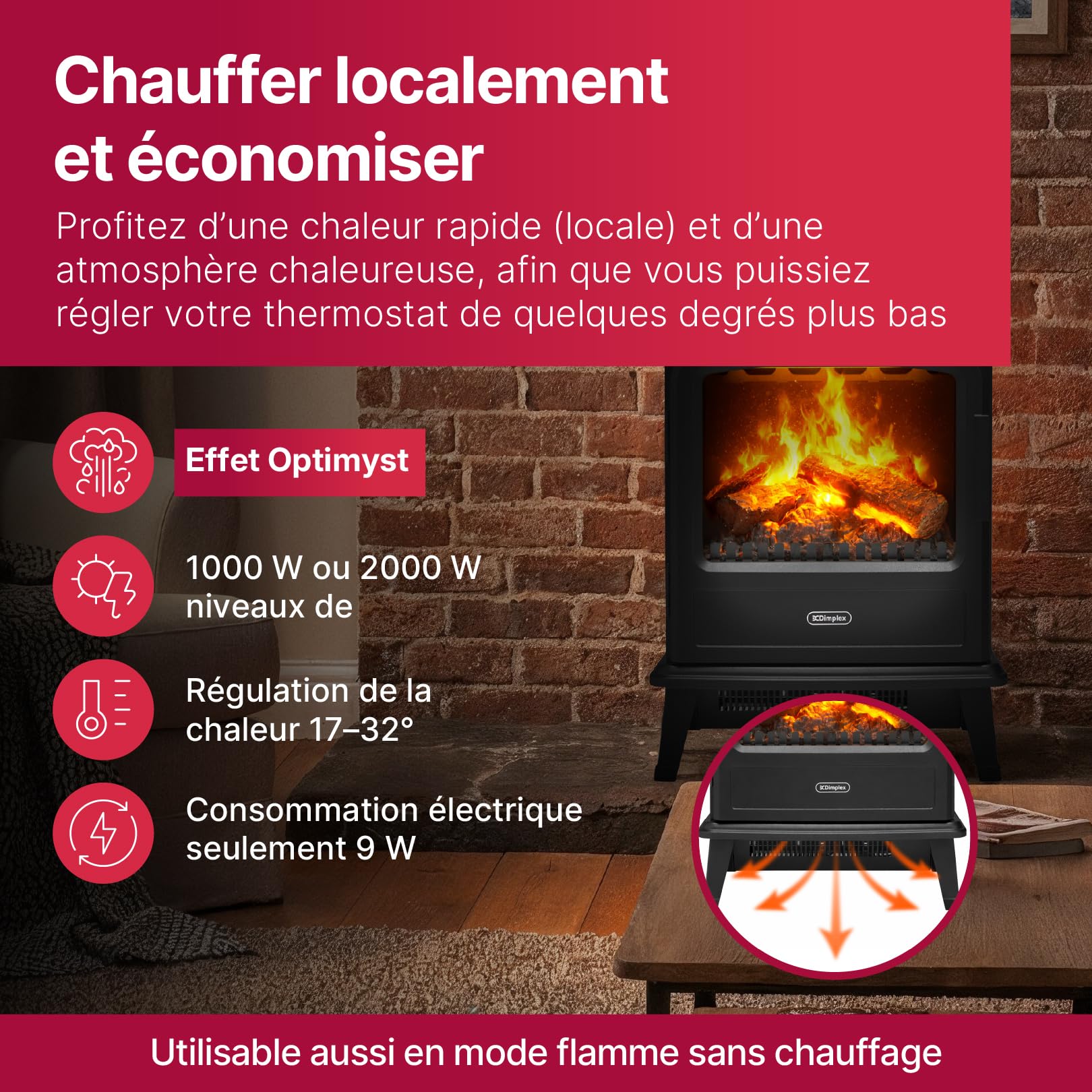 dimplex-evandale-po-le-lectrique-optimyst-black-2-kw image 2