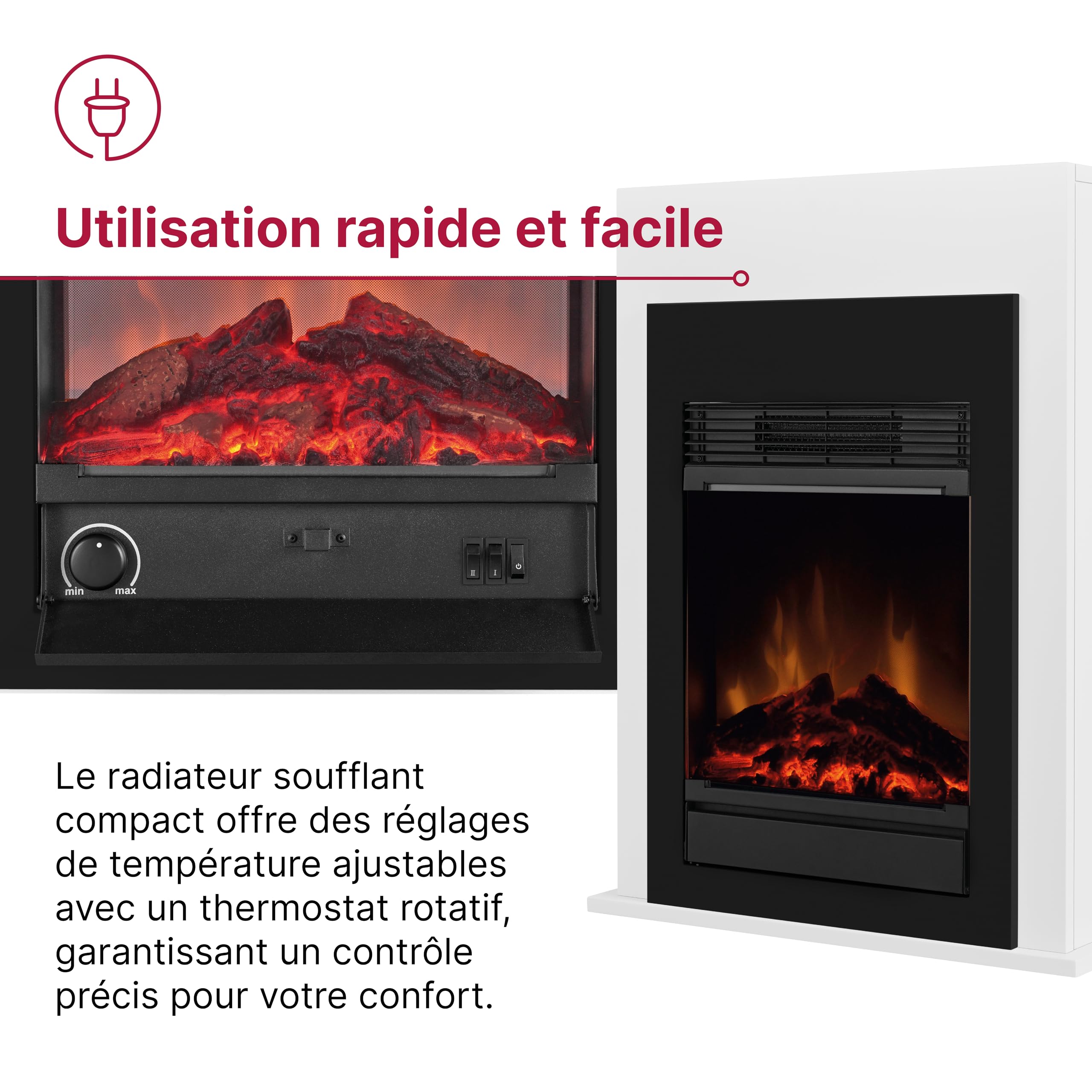 dimplex-bellini-black-po-le-lectrique-optiflame-1500w-noir-t-l-commande image 6