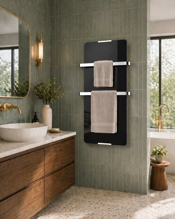 chemin-arte-volcano-radiateur-s-che-serviettes-noir-600w-90cm image 3