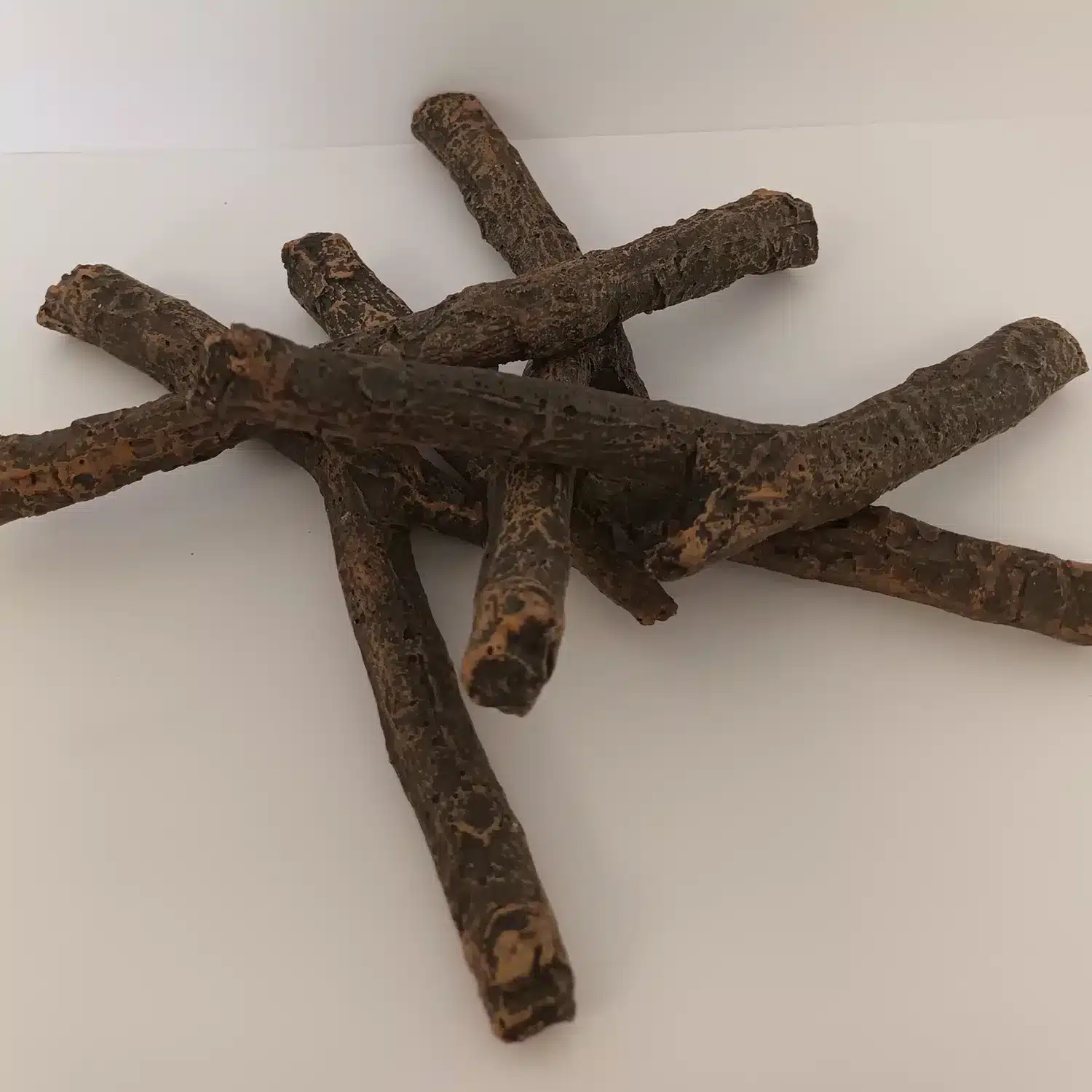 chemin-arte-fire-glass-lot-5-b-ches-d-coratives-imitation-bois image 2