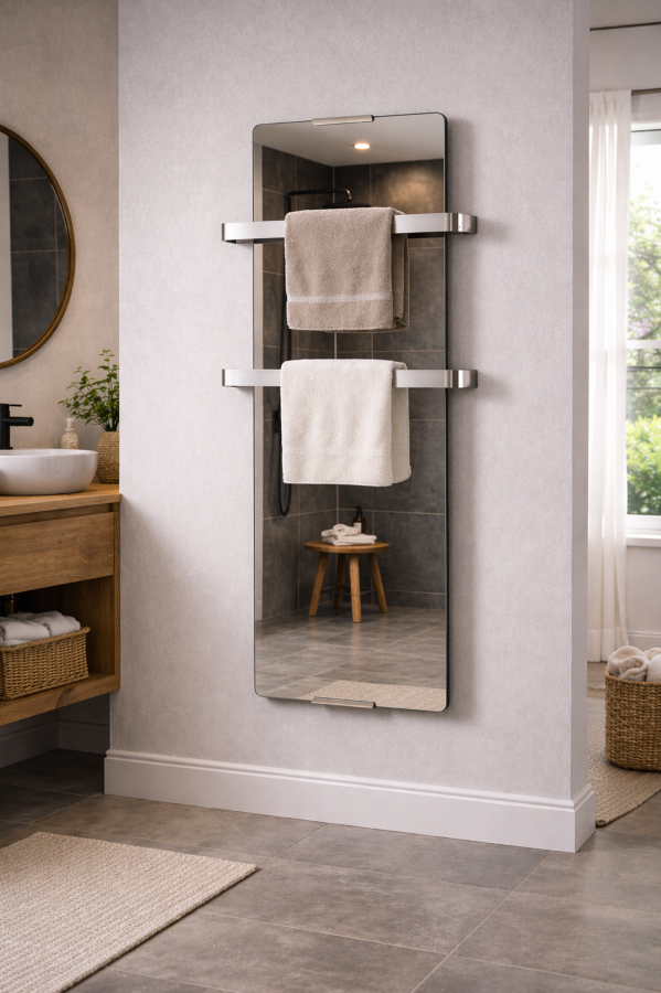 chemin-arte-volcano-miroir-900w-radiateur-s-che-serviette-100-cm image 1